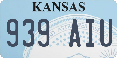 KS license plate 939AIU