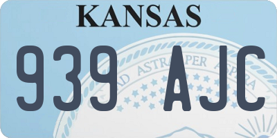 KS license plate 939AJC