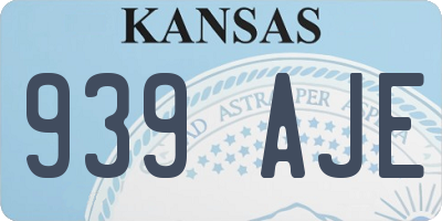 KS license plate 939AJE