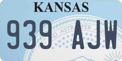 KS license plate 939AJW