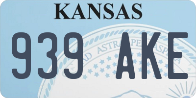 KS license plate 939AKE