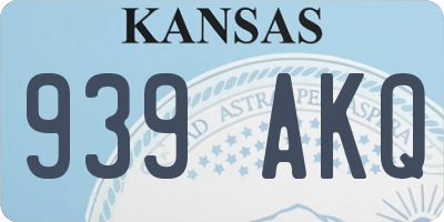 KS license plate 939AKQ