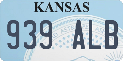 KS license plate 939ALB