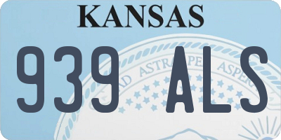 KS license plate 939ALS