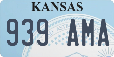 KS license plate 939AMA