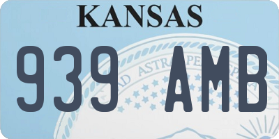 KS license plate 939AMB