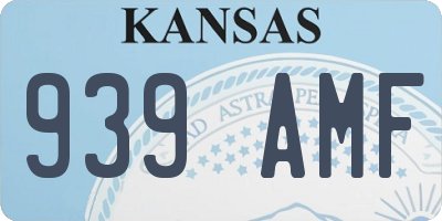 KS license plate 939AMF