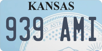 KS license plate 939AMI