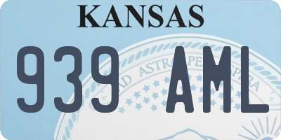 KS license plate 939AML