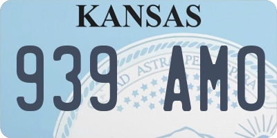 KS license plate 939AMO