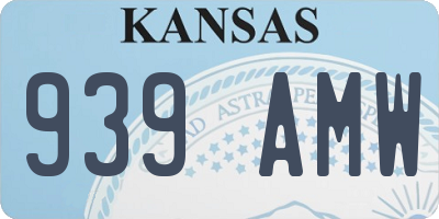 KS license plate 939AMW