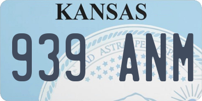 KS license plate 939ANM