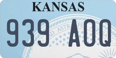 KS license plate 939AOQ