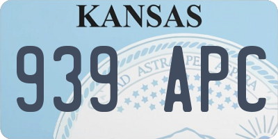 KS license plate 939APC