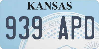 KS license plate 939APD