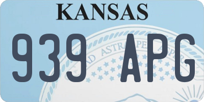 KS license plate 939APG