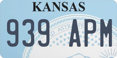 KS license plate 939APM