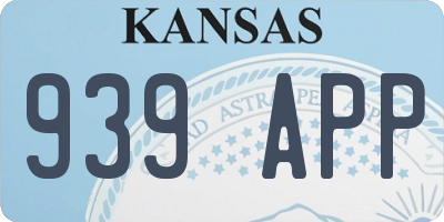 KS license plate 939APP