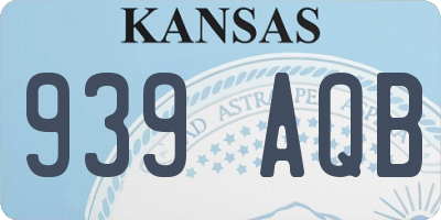 KS license plate 939AQB