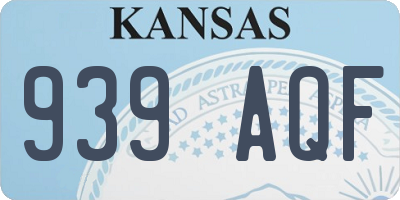 KS license plate 939AQF