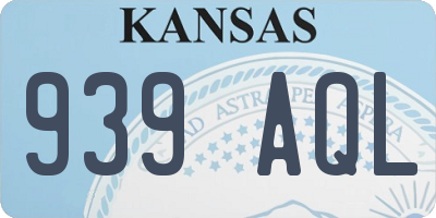 KS license plate 939AQL
