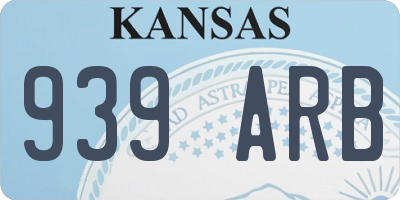 KS license plate 939ARB