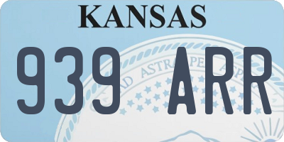 KS license plate 939ARR