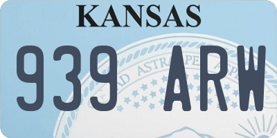 KS license plate 939ARW
