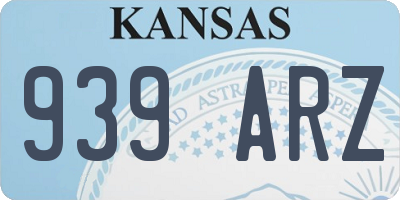KS license plate 939ARZ