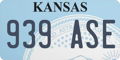 KS license plate 939ASE