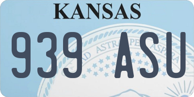 KS license plate 939ASU