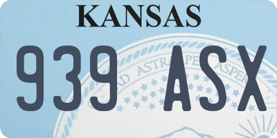 KS license plate 939ASX