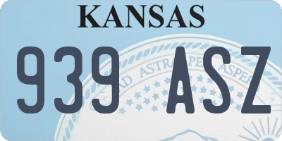 KS license plate 939ASZ