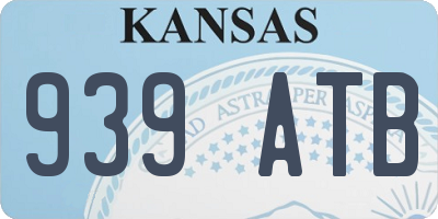 KS license plate 939ATB