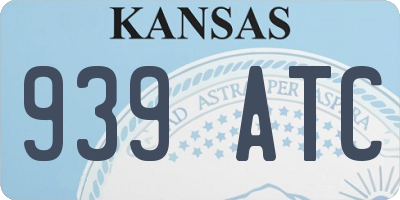 KS license plate 939ATC