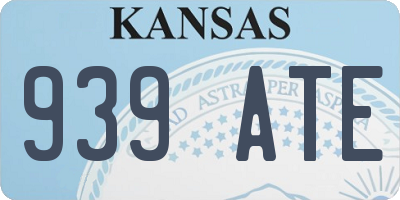 KS license plate 939ATE