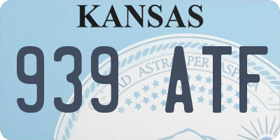 KS license plate 939ATF