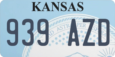 KS license plate 939AZD
