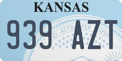 KS license plate 939AZT