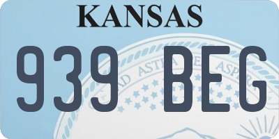 KS license plate 939BEG