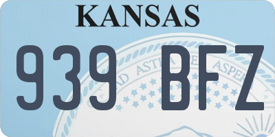 KS license plate 939BFZ