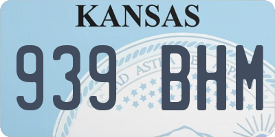 KS license plate 939BHM