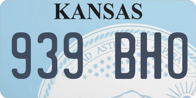 KS license plate 939BHO