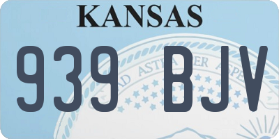KS license plate 939BJV
