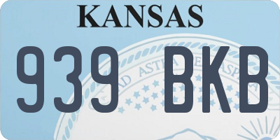 KS license plate 939BKB
