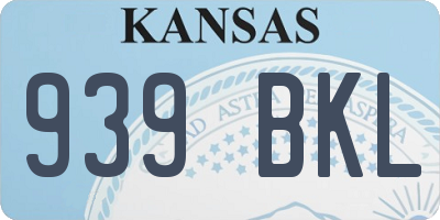 KS license plate 939BKL