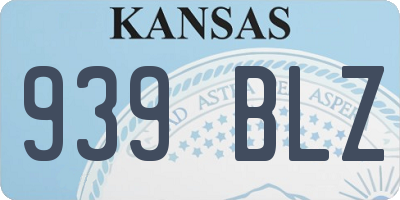 KS license plate 939BLZ