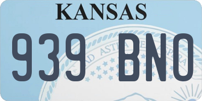 KS license plate 939BNO