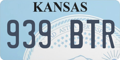KS license plate 939BTR