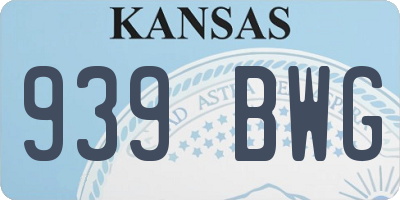 KS license plate 939BWG